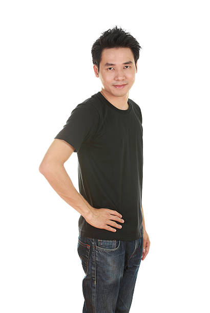 istock man with black t-shirt (side view) 479243930