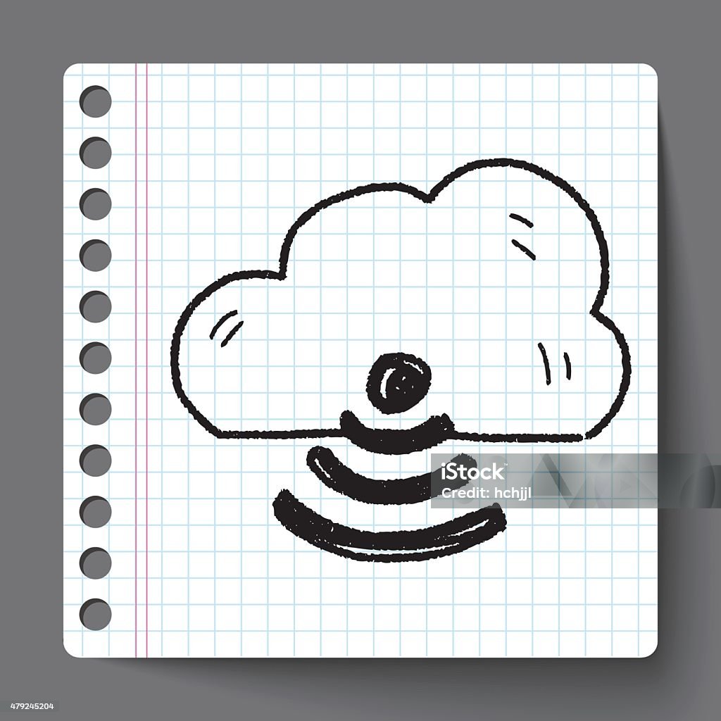 Internet Simple Draw Internet Cloud Doodle Drawing Stock Illustration - Download Image Now ...