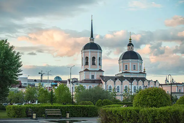 Image of Christian Church in Tomsk. Russian Federation