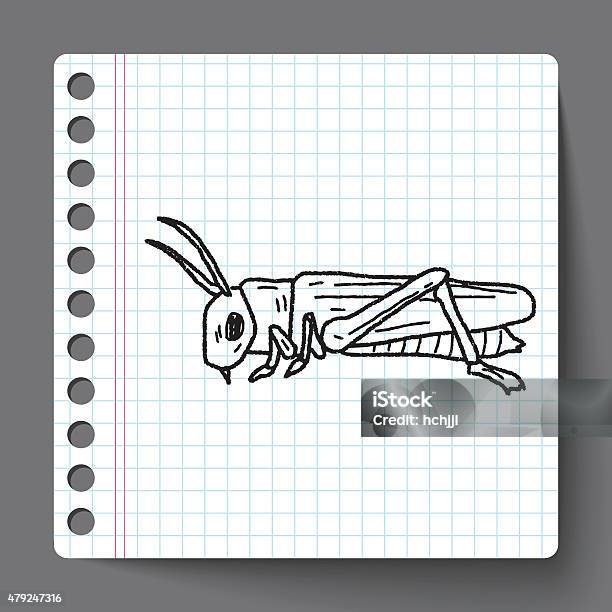 Grasshopper Doodle Stock Illustration - Download Image Now - 2015, Animal, Animal Wildlife