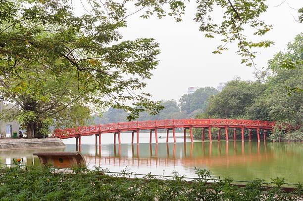 istock Red Bridge in lake Ha Noi, Vietnam 479251080
