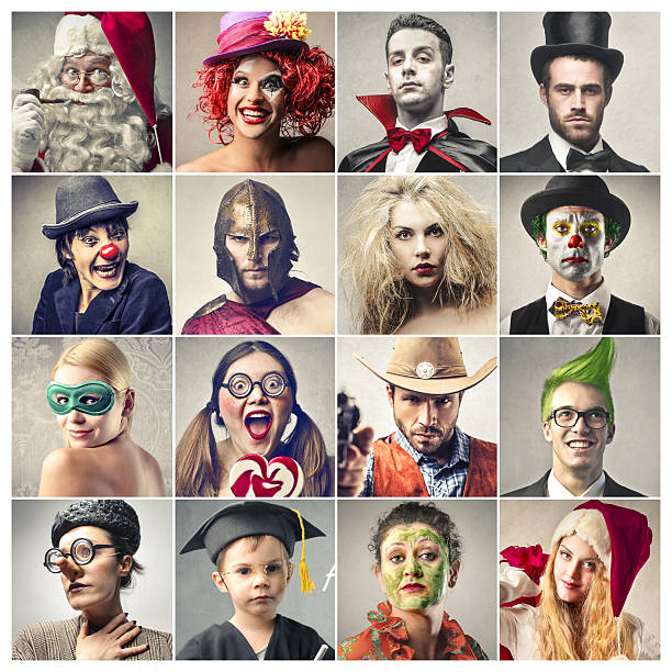 msquerade - face paint human face mask carnival fotografías e imágenes de stock