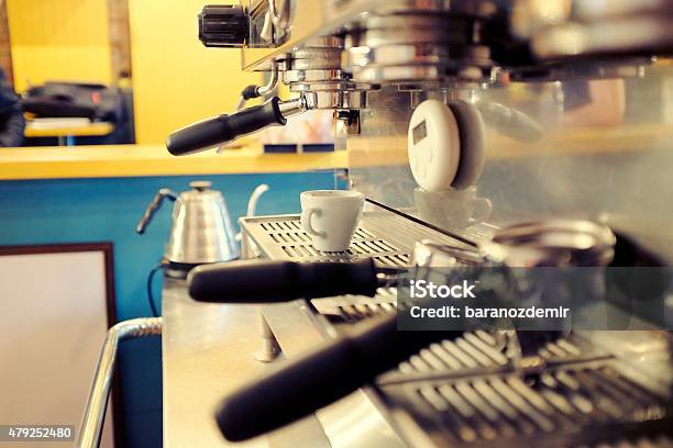 Modern Coffee Shop Stock Photo - Download Image Now - 2015, Apron, Cafe