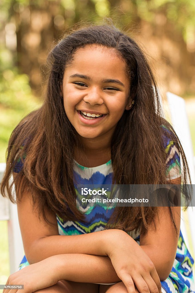 Young girl Young girl smiling  Latin American and Hispanic Ethnicity Stock Photo