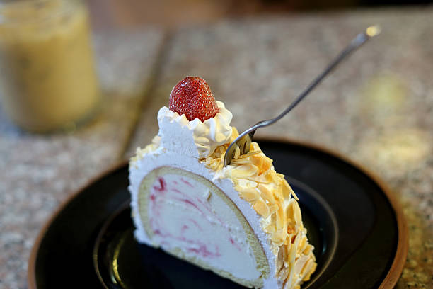 istock Strawberry on the ice cream cake 479256198