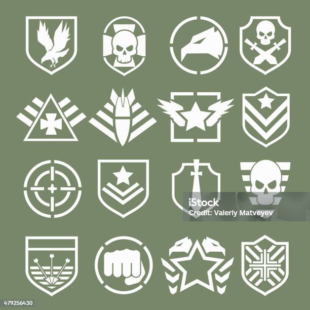 Military Logos Of Special Forces Stock Illustration - Download Image Now - 2015, Armed Forces, Armed Forces Rank