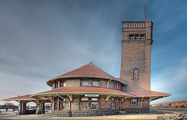 Side view of an old train station