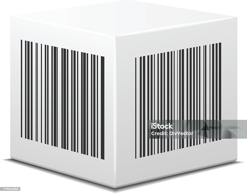 Box Shaped Code White Box With Bar Code Stock Illustration - Download Image Now ...