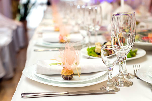 istock serviette and candy on a plate served on the holiday table 479265162