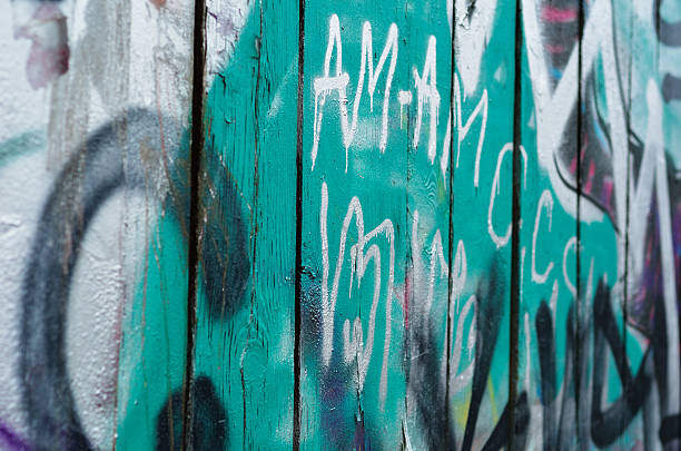 istock Close-up of graffiti wood wall 479268501
