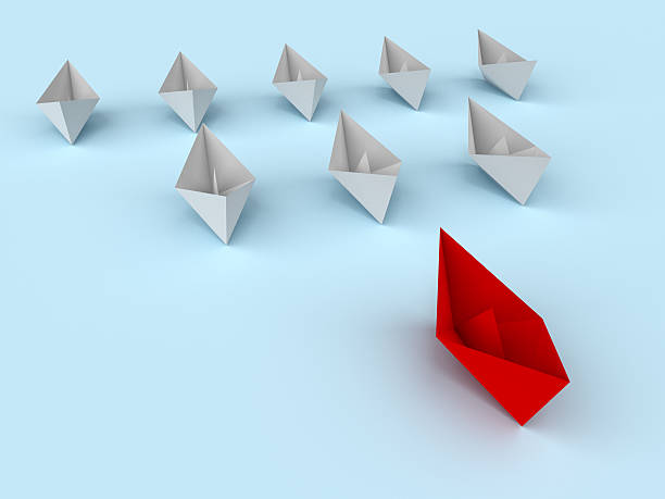 istock Leadership concept. Paper boats 479269102