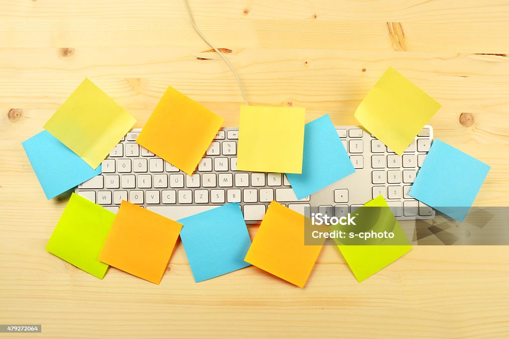 Office Desk (Click for more) Office Desk Adhesive Note Stock Photo