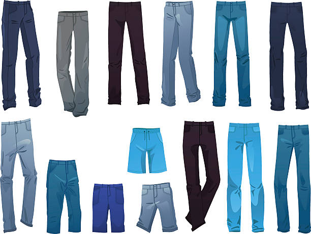 jeans für männer - river wear illustrations stock-grafiken, -clipart, -cartoons und -symbole