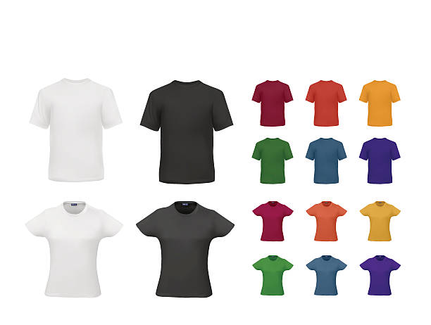 T-shirt template collection vector art illustration
