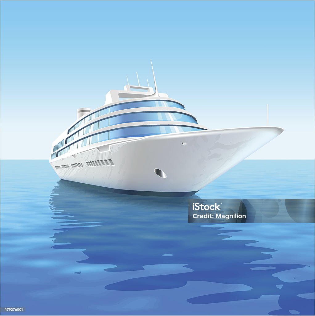 Cruise liner Vector illustration of a cruise ship. Yacht stock vector