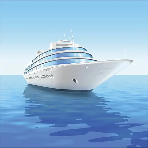 Vector illustration of Cruise liner