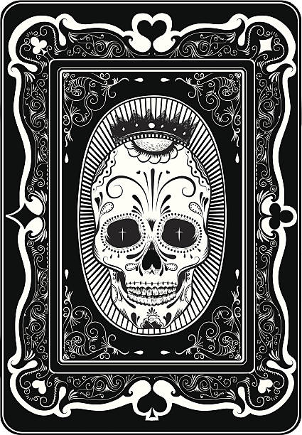 Poker card Poker card design gothic fashion stock illustrations