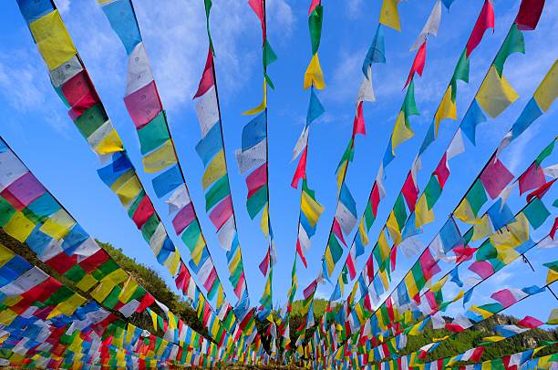 istock Prayer flags in the town 479277804