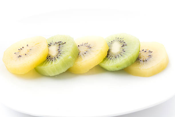 istock Kiwi and Golden Kiwi fruit isolated on white background 479277898