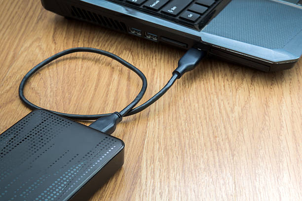 istock External hard drive connected to laptop 479279042