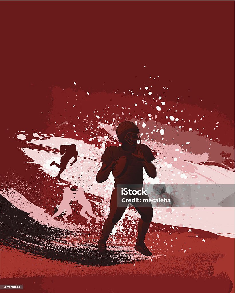 Football design American football themed composition, american football player - vector illustration Athlete stock vector