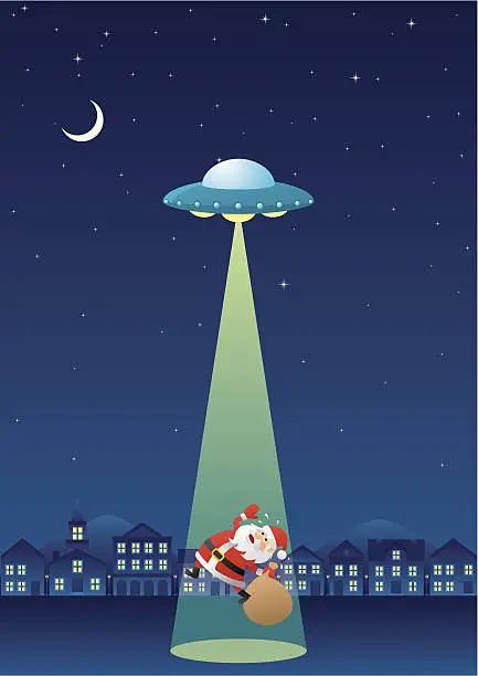 Vector illustration of Santa Claus Kidnapped (portrait)