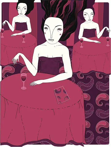 Vector illustration of Red wine