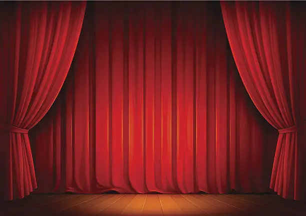 Vector illustration of Stage Curtains