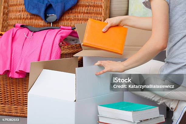 Colorful Books Packing Stock Photo - Download Image Now - Neat, Cleaning, Relocation