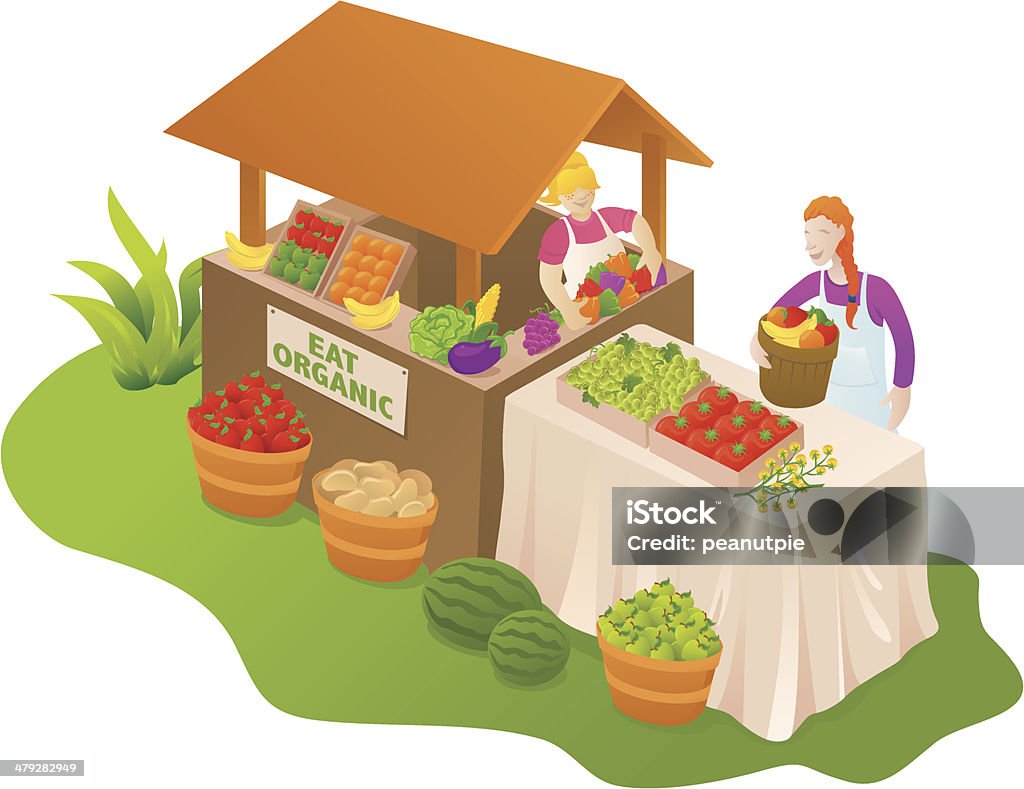 Marché Farmers market - clipart vectoriel de Adulte libre de droits