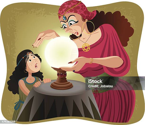 Gypsy Apprentice Stock Illustration - Download Image Now - Fortune Teller, Adult, Awe
