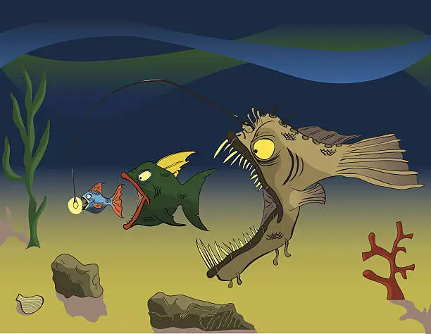 Vector illustration of Fishing