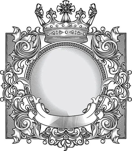 Vector illustration of Decorative emblem
