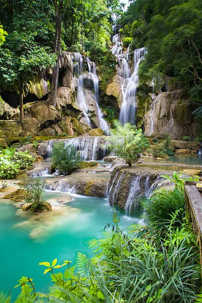 Kuang Si Waterfalls, Luang Phrabang, Laos.