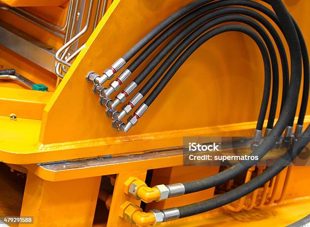 Elements Of Pipe Connections Stock Photo - Download Image Now - Hydraulics, Hose, Pneumatics