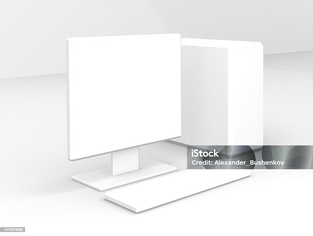 Off White Color Computer White Computer Stock Photo - Download Image Now - 2015, Bevel, CPU - iStock