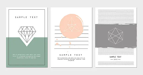 Vector illustration of Set of cards for business card, poster or banner designs