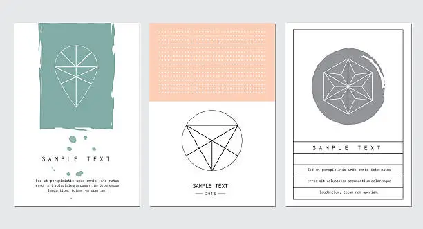 Vector illustration of Set of cards for business card, poster or banner designs