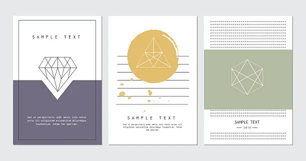 Vector illustration of Set of cards for business card, poster or banner designs