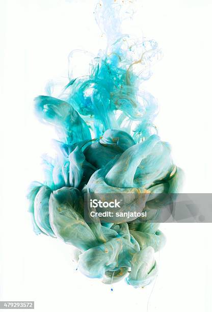 Color Drop Mixes Underwater Stock Photo - Download Image Now - 2015, Action Painting, Color Image