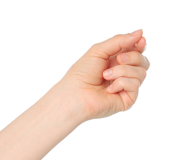 istock Woman hand like hold charge card on white backround 479297286