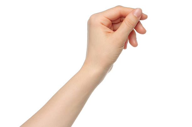 istock Woman hand like hold charge card on white backround 479297430