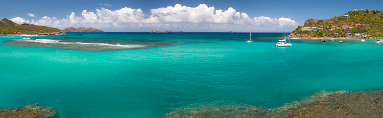 Beautiful tropical beach landscape on the island of Saint Barth,