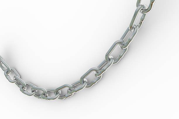istock Metal chain, isolated on white 479298436