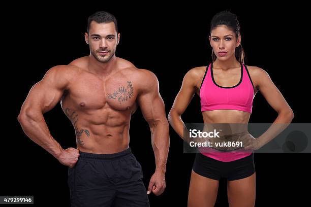 Attractive Couple Stock Photo - Download Image Now - 20-29 Years, 2015, Abdominal Muscle
