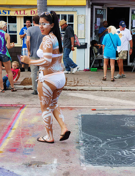 レイクストリート絵画フェスティバルの価値 - ミュージシャン ボブ・マーリー 写真 ストックフォトと画像