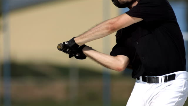 HD Super Slow-Mo: Baseball Batter Hitting Ball