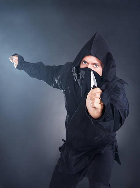 istock Portrait Of Male Ninja With Sword 479310546