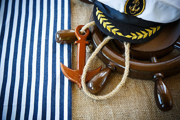 istock Decorative wooden ship anchored at the helm 479313516