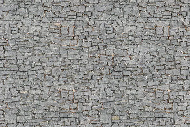 Seamlessly tiling cobbled road texture.